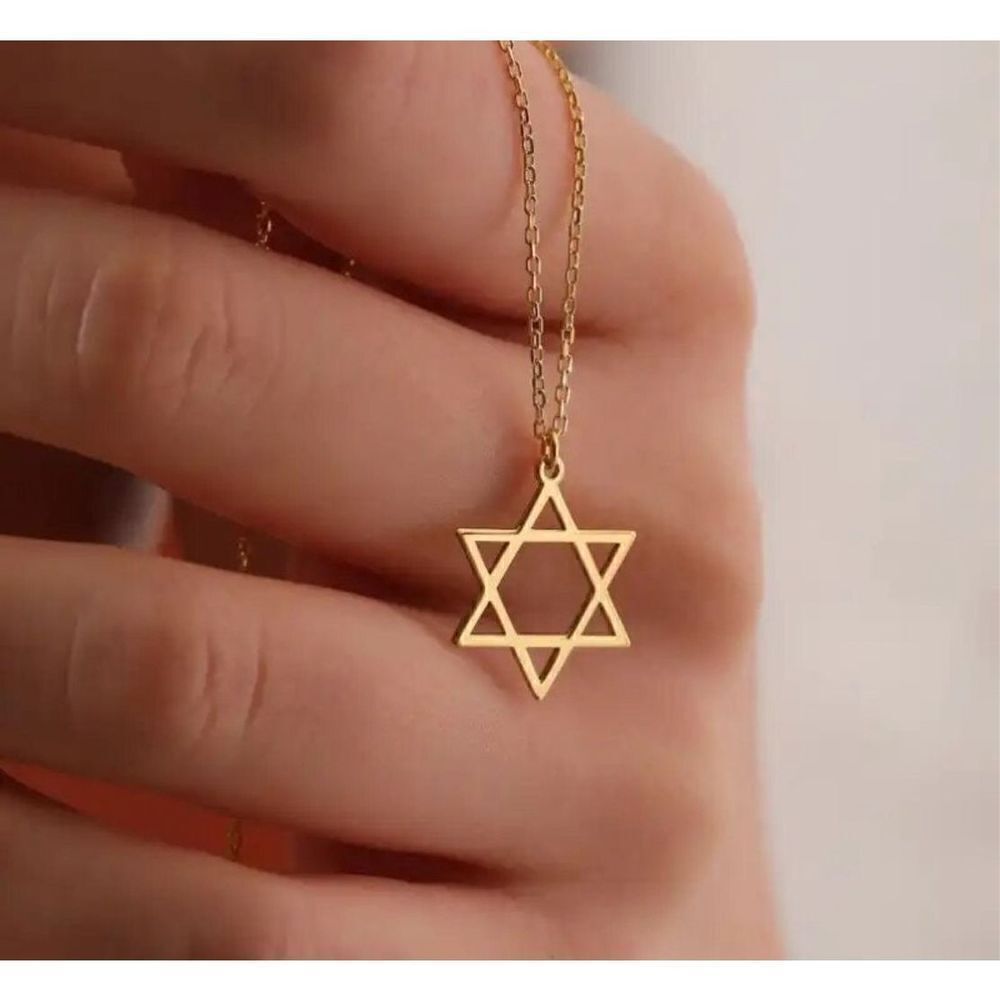 Stainless Steel Necklaces Star of David Necklace with Dove Handmade Magen David